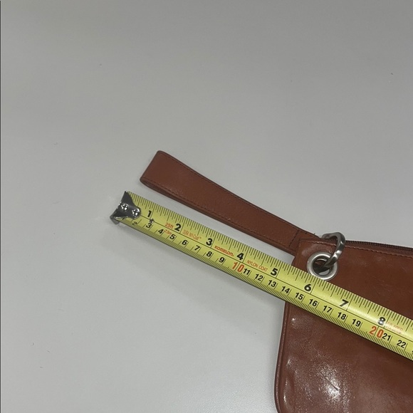 J Jill Brown Leather Wristlet Clutch/ one size preowned - Picture 8 of 11